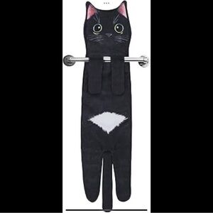 Black Cat Shaped Oven Mitt/Hand Towel